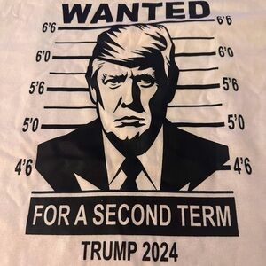 COPY - NWT Donald Trump WANTED for second term T-Shirt